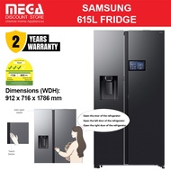 SAMSUNG RS90F65D3FSS 634L SIDE-BY-SIDE AI HOME FRIDGE | 3 Ticks | Non-plumbing Ice & Water Dispenser