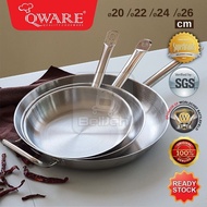 QWARE 3-ply Stainless Steel Sandwich Bottom Frying Pan (20/22/24/26cm)