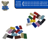 Combo of 10 grams of 2x1 Flat Smooth Bricks (2x1x1) Various Colors