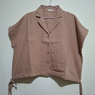 KEMEJA Et cetera drawstring shirt top