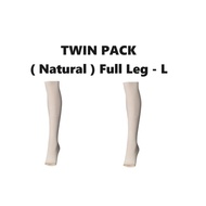 Twin Pack - MOLNLYCKE Tubigrip Shaped Support Bandage (Natural) Full leg (L) - 2 PCS
