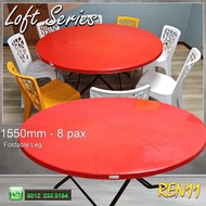 3V ROUND Plastic Table Foldable - Grad A Original with Logo - Klang Valley only - 5ft Round XL