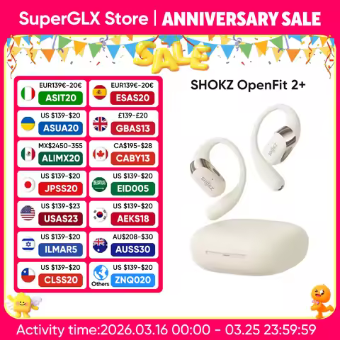 Original SHOKZ OpenFit 2+ T921 Open-back Headphones Ear-hook Dolby Audio Wireless Charging Bluetooth