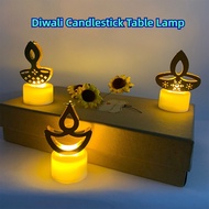 Diwali Candlestick Table Lamp Indian Row Lantern Festival Happy Diwali Decorative Lantern Festival T