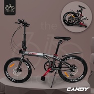 Candy 20 Inci Folding Bike 8 Speed Basikal Lipat Dewasa Shimano Spare Parts