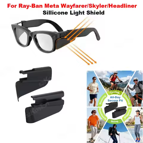 1PC For Ray-Ban Meta/Oakley Meta HSTN Smart Glasses Sillicone Anti-glare Light Shield Baffle For Ray