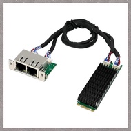[M G L O] M.2 B+M to RJ45 Network Card I210-T2 Dual Port RJ45 Gigabit Ethernet LAN Adapter Server In