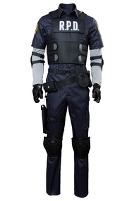 brehiay Adult Leon Kennedy Cosplay RE2 Remake Costume Halloween Full Set Outfits