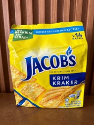 JACOB's  Cream Crackers(504g.) จาคอบส์  ครีมแครกเกอร์ (Halal ฮาลาล) ขนาด504กรัม มี14แพค 1แพคมี4ชิ้น 