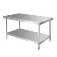 โต๊ะสแตนเลส 180x80x80cm เกรด304/201 Stainless Steel Table // TB180-80-ST26