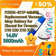 14.8V 5600mAh P2026-4S1P-MMBK Replacement Vacuum Mop Battery for Xiaomi for Dreame S10 S20 X10 X20