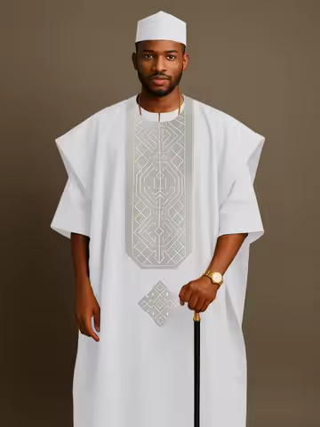 3 Pieces Nigerian Traditional Kaftan Outfit Wedding Party African Evening Dresses for Men Dashiki Ch