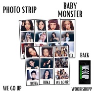 PHOTO STRIP BABYMONSTER WE GO UP 2 SIDES 8 PCS BABY MONSTER PHOTO STRIPS KPOP UNOFFICIAL RORA ASA RU