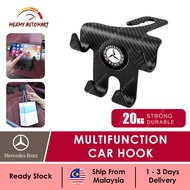 1PC Mercedes Benz Car Luminous Headrest Hook Back Seat Multifunction Hanger Bag Aksesori Accessories