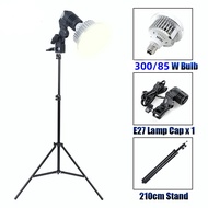300w E27 Light Bulb with 210cm Stand Photography Lighting Set Photo Video Vlogging Studio Equipmen
