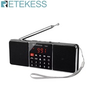 Retekess TR602 วิทยุพกพาพร้อมลำโพงบลูทูธ เครื่องเล่น FM MP3สเตอริโอ TF SD Card USB แฮนด์ฟรีสำหรับเด็