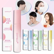 【COD】Probiotic Breath Refreshener White Peach Mint Strong Cool Halitosis Oral Spray Portable Oral Care blackpink