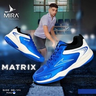 Mira Matrix blue and white men's badminton shoes