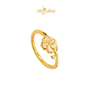 MASDORA 999 Gold Ring Rings Cincin Emas ~ Pink Hibiscus (EMAS 999/24K)