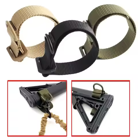Tactical Multifunction ButtStock Sling Adapter Stock Strap Rope Strapping Belt Mount Hunting Fit AR1