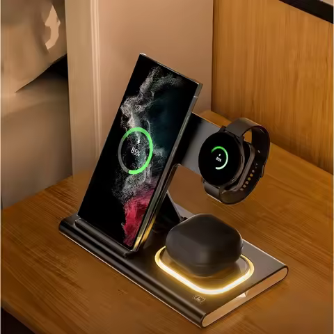 HaaYot For Galaxy Watch 8 Ultra Fast Wireless Charger,For Apple Watch,IPhone 16 15 & Galaxy S25 Ultr
