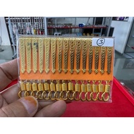 3) 花边镀金色佛牌扣，1包15支镀金色佛牌扣。