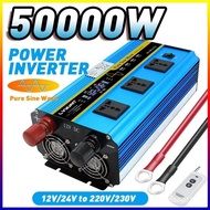 Pure Sine Wave Inverter 50000W Power Inverter Car Inverter DC 12V/24V To AC 220V 230V Universal Socket ITOQ