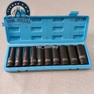 FLYMAN DEEP SOCKET SET 10MM TO 24MM 1/2 DRIVE 3INCHES HEAVY DUTY