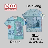 T-Shirt Wang 50 Ringgit Malaysia Full Print Sublimation Short Sleeve Unisex