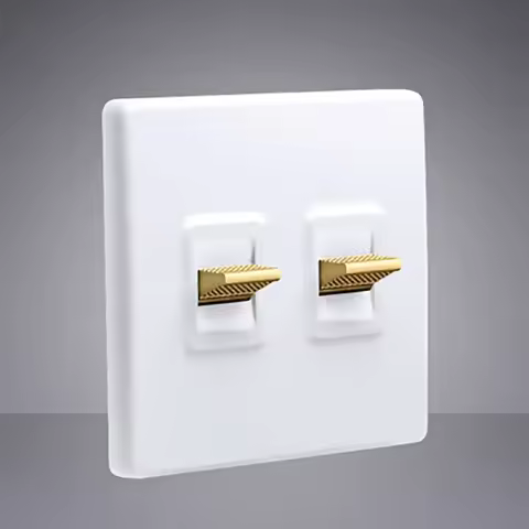 High Quality Retro Toggle White Switch Brass Lever Light Switch 1 2 3 4 Gang 2 Way Wall Power Switch