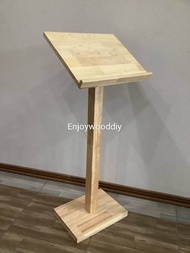 สแตนวางเมนู MENU STAND WOOD เมนูสแตนไม้ ขาตั้งเมนู แท่นวางเมนูอาหาร ไม้ยางพารา ขาตั้งเมนูอาหาร ที่วา