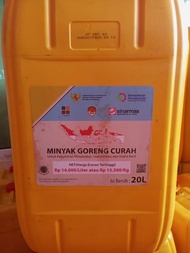 minyak goreng curah 20 liter (include jerigen)