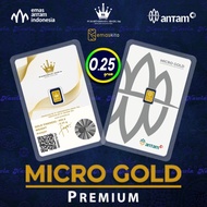 Antam 0.25 gram Micro Gold Premium Emas Murni 24 Karat Hartadinata x