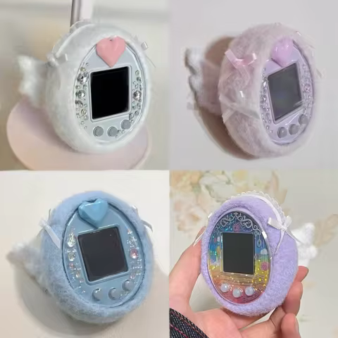 Tamagotchi Angel Bow Cute Protective Case Handmade Wool Applicable To Uni Smart 4u Ps Meets Mix Id I