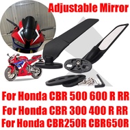 สำหรับ Honda CBR250 R CBR650 R CBR 250 300 400 500 600 R RR อุปกรณ์เสริมกระจก Wind Wing ปรับหมุนด้านข้างกระจกมองหลัง