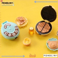 FENGLIN Electric Oven, Mini Model 1/12 Dollhouse Miniature Bread Maker,  Decration Accessories Mini Food Kawaii Mini Waffle Cake Oven