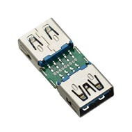 USB3.0 A Female to 3.0 Female Two-in-One Straight Edge Adapter with Plate Real 10G Transmission L31.