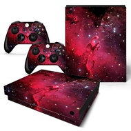 （2024） Skin Sticker Starry Sky Protective Decal Removable Cover for Xbox One X Console and 2 Controllers（2024）