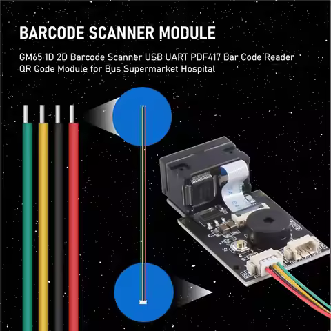 L63A GM65 1D 2D Barcode Scanner USB UART PDF417 Bar Code Reader QR Code Module for Bus Supermarket H