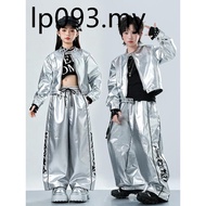 KKP/Street Dance Children's Trendy Clothing Boys Girls Technology Style Silver Leather Clothing Stag