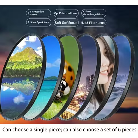 NEW Universal UV CPL Polarizing ND Star Light Macro Soft Light Filters Camera Lens Protector For Can