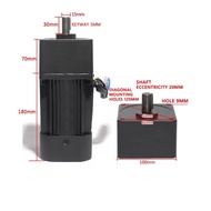 dinamo motor gearbox AC 220v 180watt - 60 Watt 95 Rpm