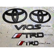 Emblem Toyota hitam Black matte Hitam vios logo TRD vios Yaris Wish Avanza Altis Corolla matte black