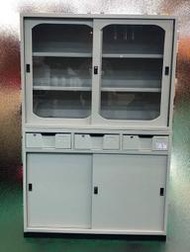 【新竹2手家具】推薦永茂二手傢俱中古家電*EA1113CE*全新上玻璃下三抽屜鐵櫃*文件櫃 資料櫃 公文櫃*辦公桌椅隔間