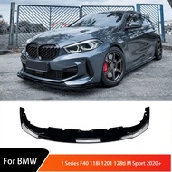Front Bumper Lip Chin Spoiler for BMW 1 Series F40 118i 1201 128ti M Sport 2020+ Splitter Diffuser B