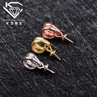 S925 Sterling Silver Empty Holder Pendant Holder White Gold Plated Gold Plated Rose Gold Bead Holder