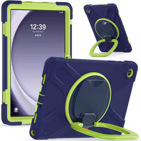 For Samsung Galaxy Tab A9 Plus S9 FE S8 S7 S6 Lite 2024 2022 Full Body Shock Proof Rotation Hand Rin