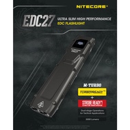 NITECORE EDC27 Flashlight 3000Lumens USB-C Recharageble Tactical With OLED real-time Display Protabl