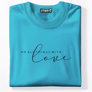 do all things with love design oversize t-shirt basic cotton unisex tops fashion oversized tshirt