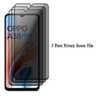 9D Private Tempered Glass For OPPO A38 A58 A78 A98 5G 4G OppoA38 A 38 A 58 2023 Anti-Spy Full Cover